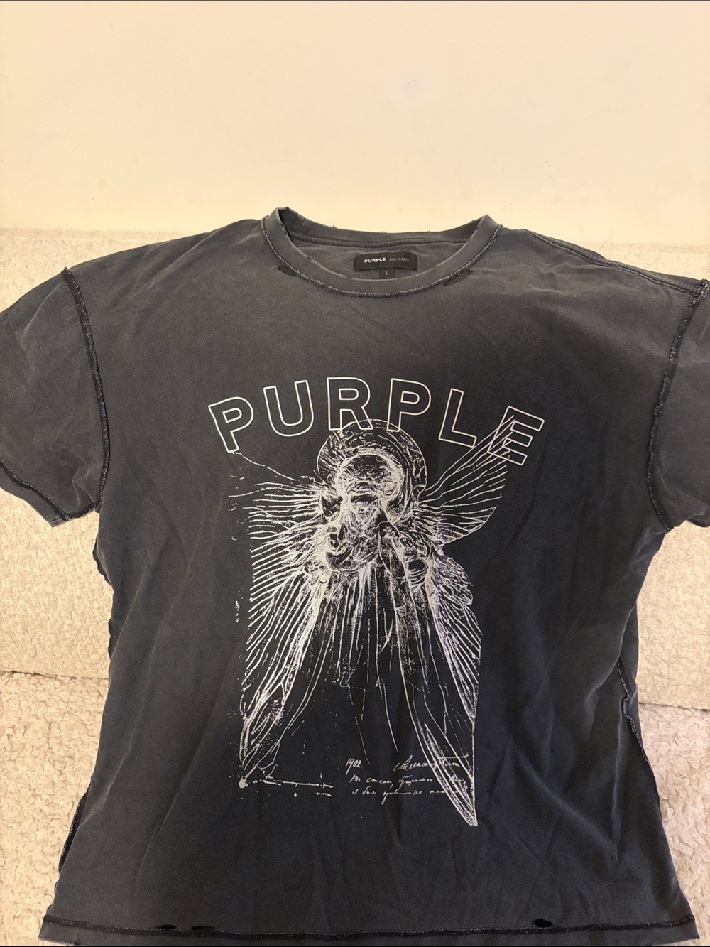 PURPLE Graphic Short Sleeve Tee - Black